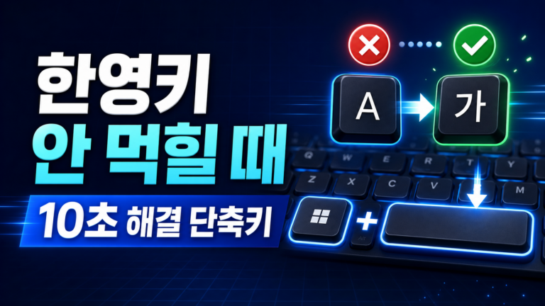 한영키 안 먹힐 때 10초 해결 단축키