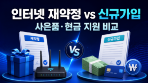 인터넷 재약정 사은품 혜택 vs 신규가입 현금 지원 비교 6 image 23