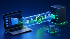 WinSCP 다운로드·SFTP 사용법|호스트 키 확인부터 안전한 업로드까지 4 WinSCP로 SFTP 서버에 암호화 파일을 전송하는 모습