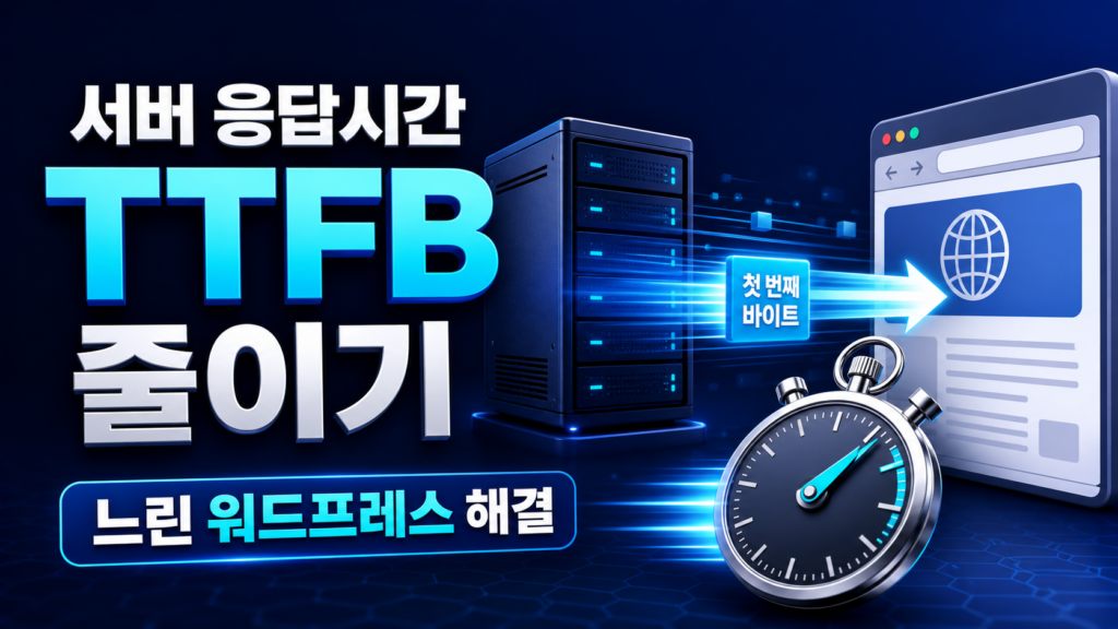 서버 응답시간 TTFB 줄이는 방법|느린 워드프레스 원인과 해결법 1 image 9