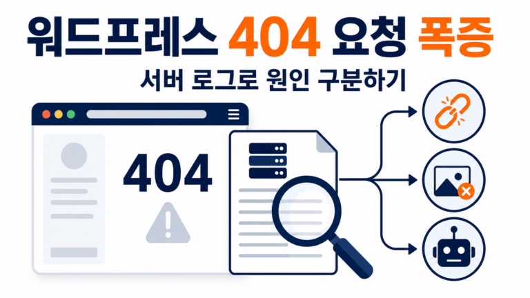 워드프레스 404 요청이 갑자기 많을 때|서버 로그 원인 구분법 7 워드프레스 404 요청 폭증 서버 로그 원인 구분